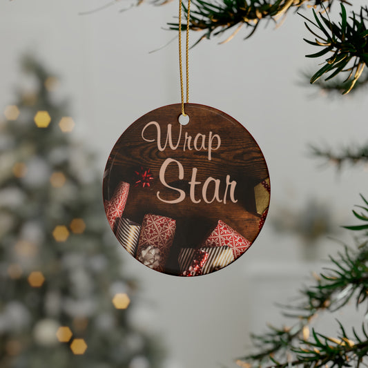Wrap Star Ceramic Ornament