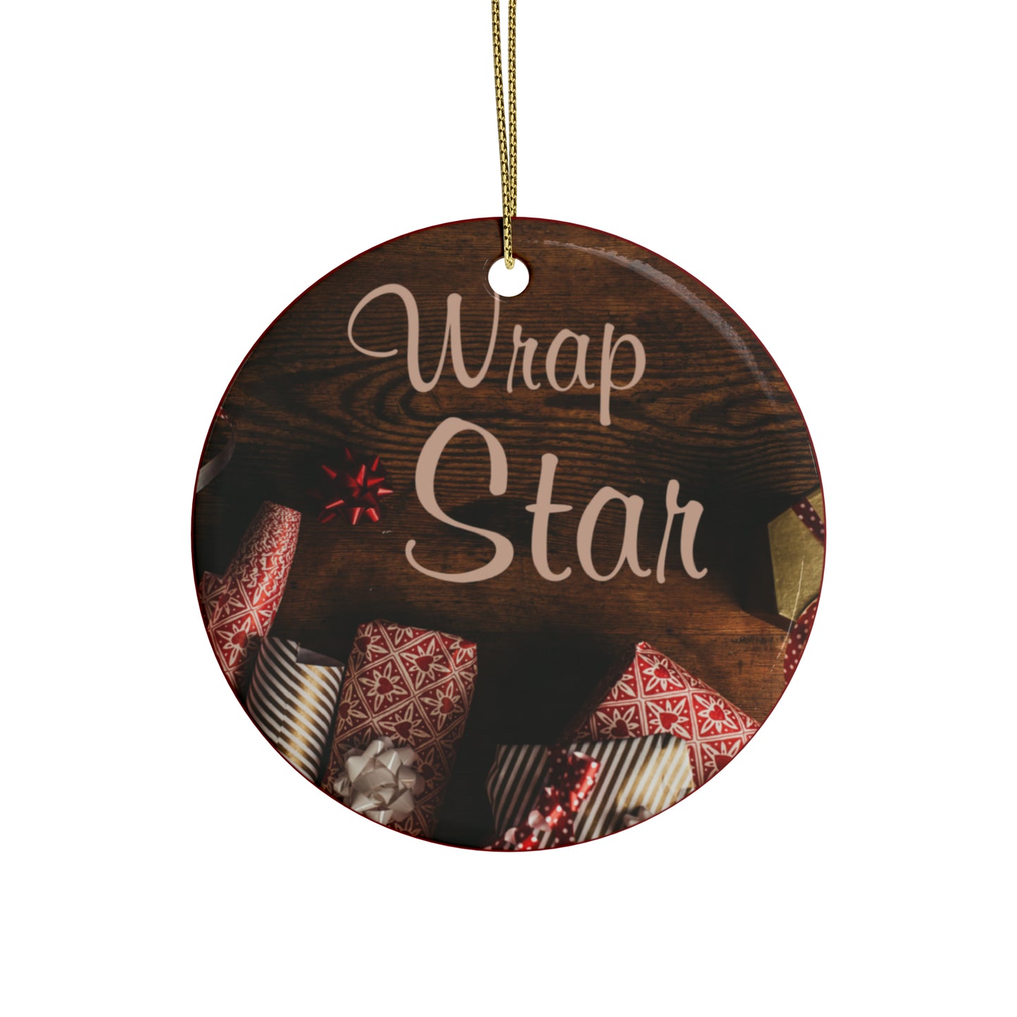 Wrap Star Ceramic Ornament