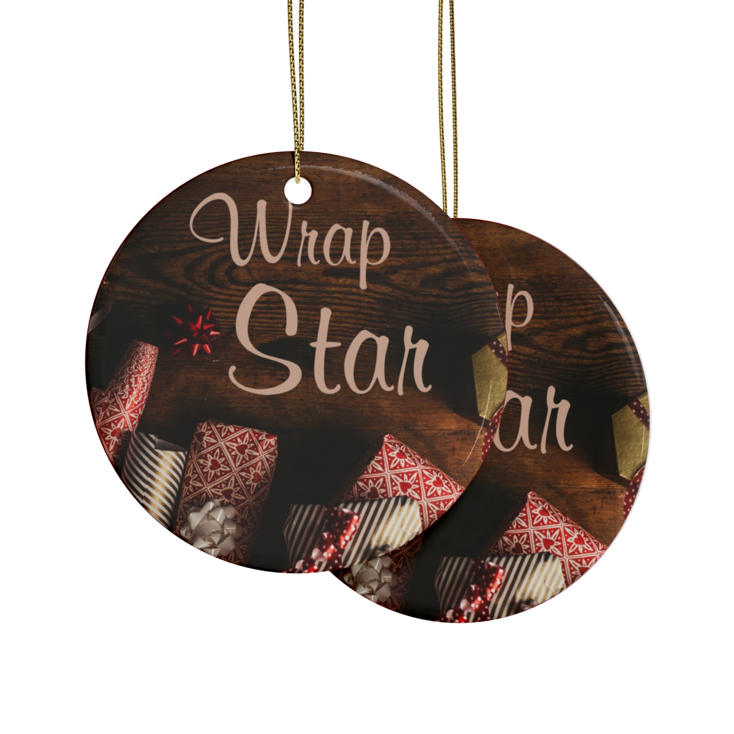 Wrap Star Ceramic Ornament